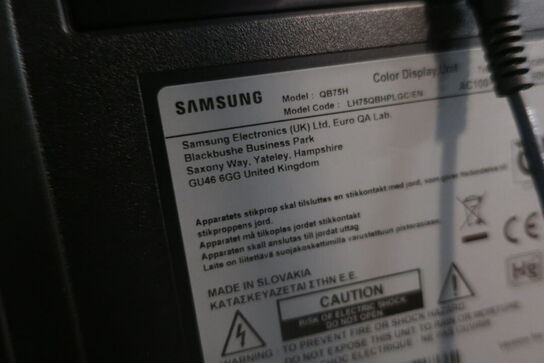 Defekt 75" LED-skærm, SAMSUNG QB75H