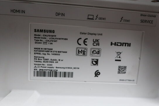 34" monitor, SAMSUNG C34J791WTP
