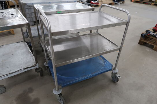 4 stk. Rulleborde i rustfri stål