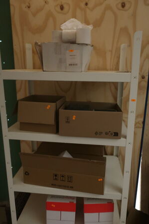 2 stk. labelprinter ZEBRA og label, bonruller