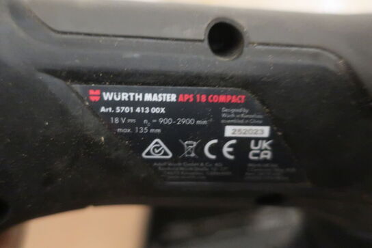 Skruemaskine og stiksav WURTH