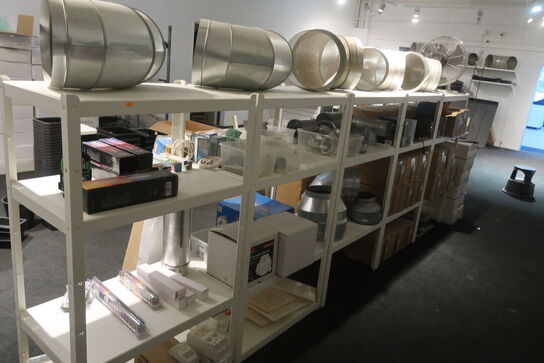 Vintilator, pære, rør m.m.