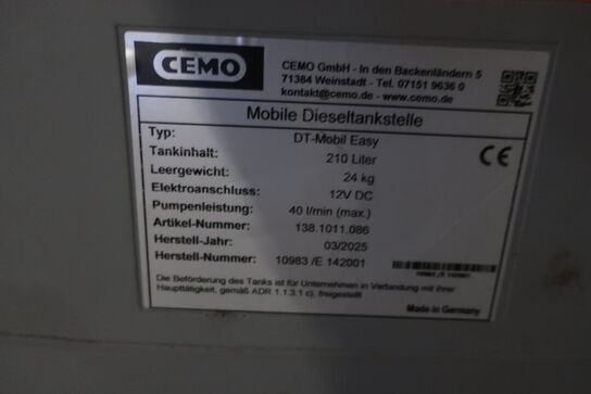 Mobile dieseltankstelle CEMO DT-MOBIL EASY