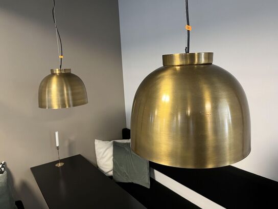 2.Stk. Pendel Lamper i messing look