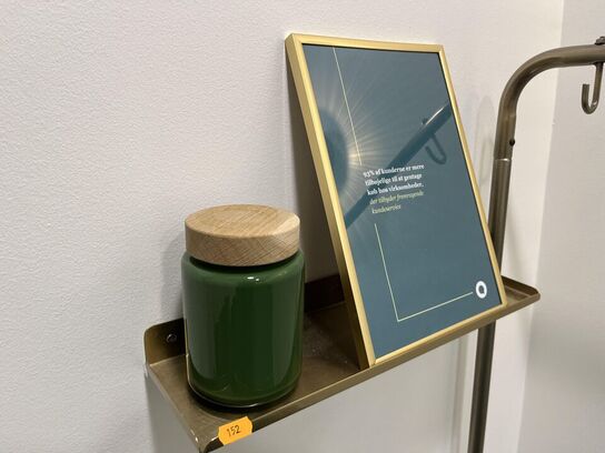 Messing hylder, Garderobestativ, Spejl