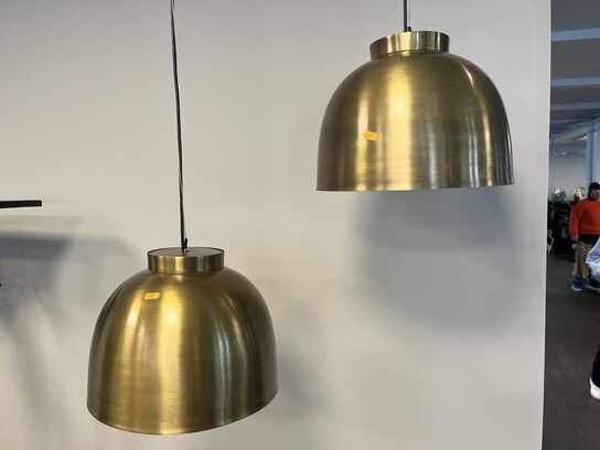 2.Stk. Pendel Lamper i messing look