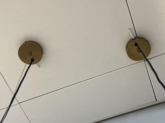 2.Stk. Pendel Lamper i messing look