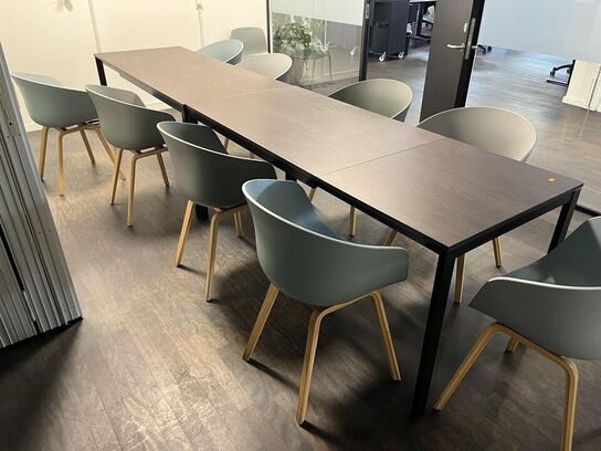 Møde bord med 10. Stk. HAY Skål stole