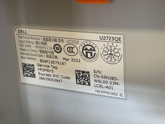 1. Stk. Skærm og diverse kontor udstyr