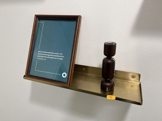 Messing hylder, Garderobestativ, Spejl