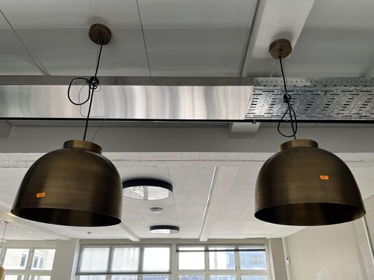 2.Stk. Pendel Lamper i messing look