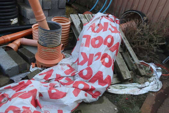 Div. Køreplader, gulvisoleringsplader, jern, lecablokke m.m.