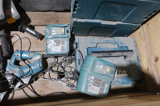 Palle med div. Håndværktøj MAKITA samt værktøjskasser m.m.