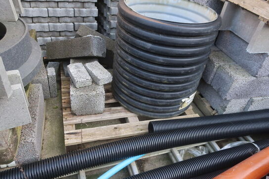 Div. Køreplader, gulvisoleringsplader, jern, lecablokke m.m.