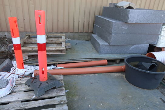 Div. Køreplader, gulvisoleringsplader, jern, lecablokke m.m.