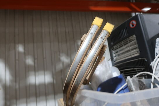 Palle med varmeovn, malersprøjte m.m.