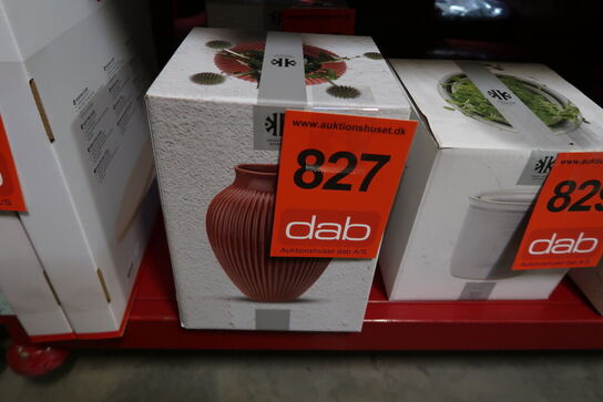 Knabstrup Keramik Ripple vase bordeaux H27 cm