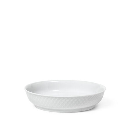 2 stk. Lyngby Porcelæn Rhombe tallerken hvid 16 cm