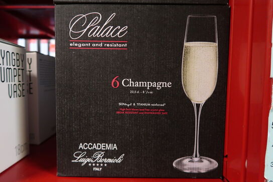 2 pk. Luigi Bormioli Palace champagneglas 23,5 cl 6 stk.