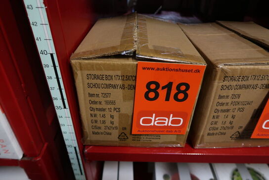 12 pk. Stabelbar foldekasse gul 17x12,5 cm 2 stk.