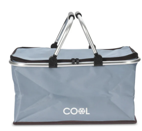 3 stk. Shoppekurv med køl 35 liter - Blå