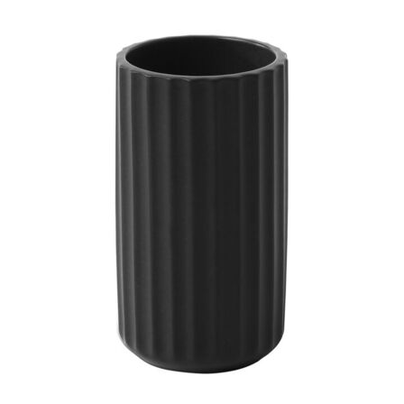 2 stk. Lyngby vase mat sort H9 cm