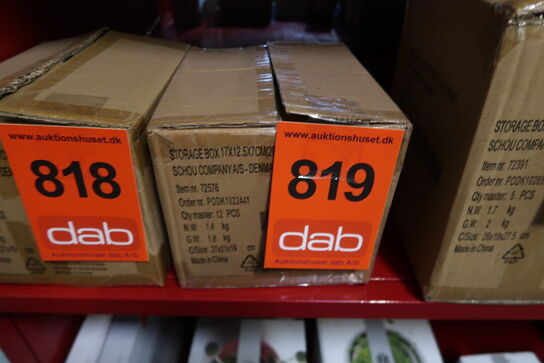 12 pk. Stabelbar foldekasse sand 17x12,5 cm 2 stk.