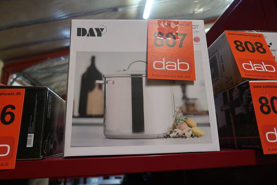 Suppegryde med glaslåg 14 liter uden belægning