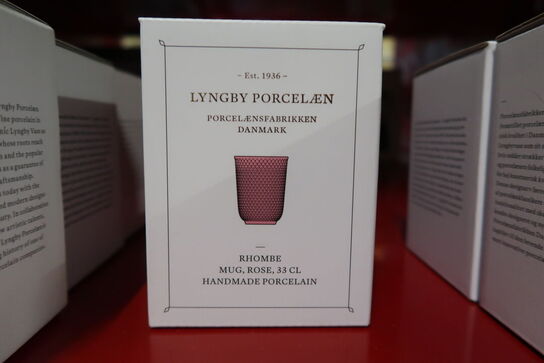 3 stk. Lyngby Porcelæn Rhombe Color Krus Terracotta 33 cl