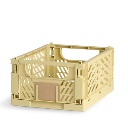 6 pk. Stabelbar foldekasse gul 33x24,5x15 cm