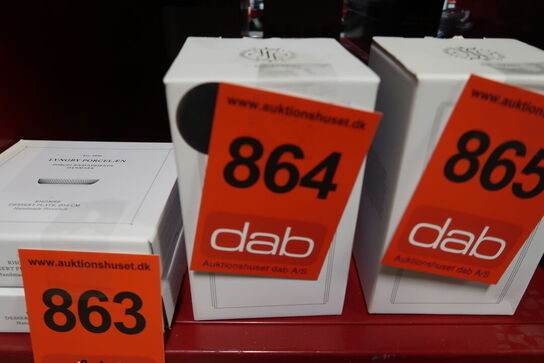 1 stk. Lyngby Vase sort med løbeglasur, 20cm