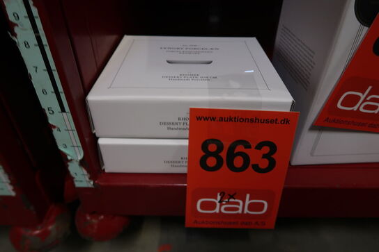 2 stk. Lyngby Porcelæn Rhombe tallerken hvid 16 cm