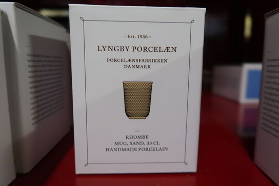 2 stk. Lyngby Porcelæn Rhombe Color Krus Sand 33 cl