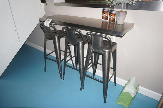 Bardisk inkl. 3 stk. stole  