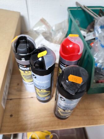 4 ds. MERCALIN markeringsspray & tomme plastflasker