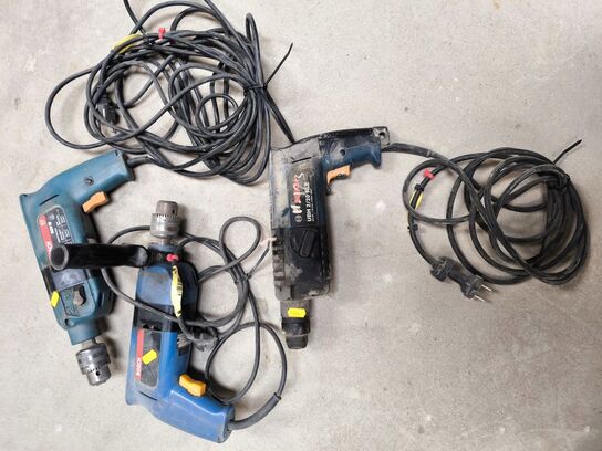 3 stk. slagboremaskiner