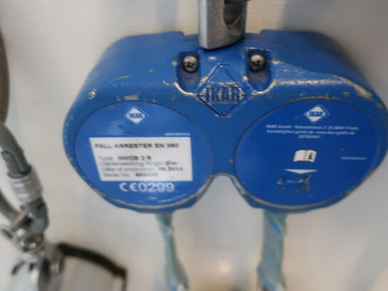 Div. sikringsgrej, faldblokke m.v. inkl. stativ