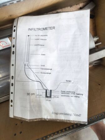 Infiltrometer i værktøjskasse