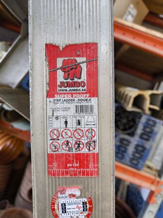 A-stige JUMBO 8 trin 1,95m alu