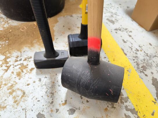 3 stk. forhamre (2 stål, 1 gummi) 