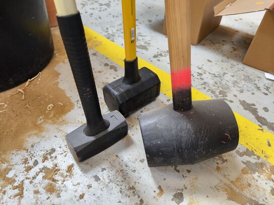 3 stk. forhamre (2 stål, 1 gummi) 