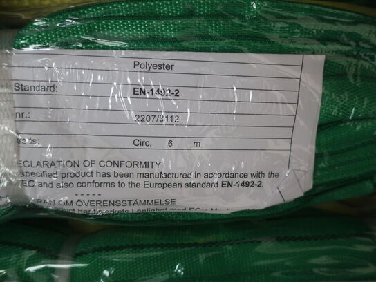 1 ks. løftestropper 3m/6m/8m (ubrugt)