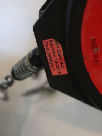 Div. sikringsgrej, faldblokke m.v. inkl. stativ