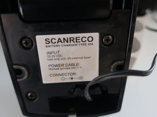 Batteri, ladere m.v. SCANRECO (til kranfjernbetj.)