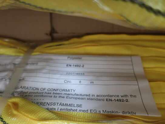 1 ks. løftestropper 3m/6m/8m (ubrugt)