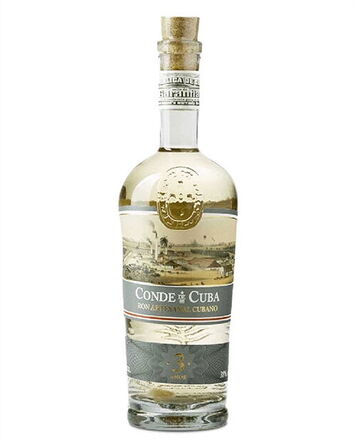 3 stk. Rom Conde De Cuba 3 years  70cl. C6 38%