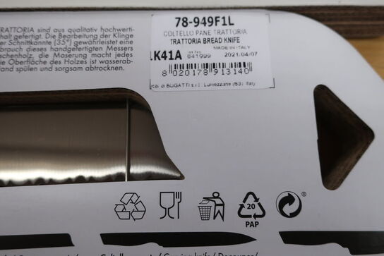 5 stk. BUGATTI trattoria køkken knive