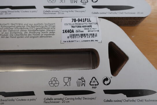 5 stk. BUGATTI trattoria køkken knive