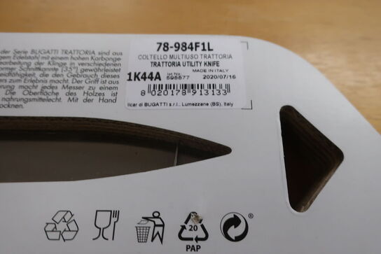 5 stk. BUGATTI trattoria køkken knive 