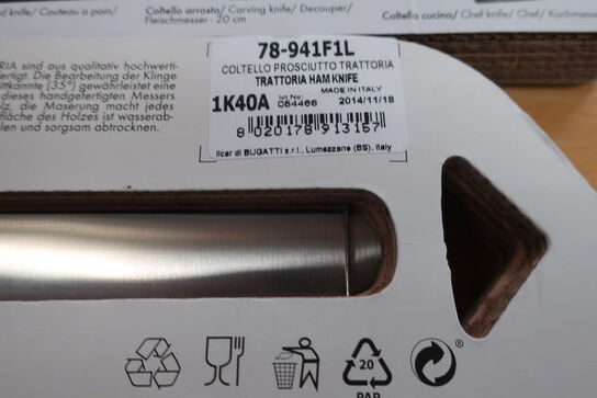 5 stk. BUGATTI trattoria køkken knive 